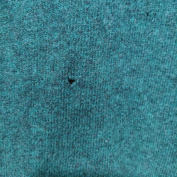 Vintage Ballantyne Forest Green Cashmere Cardigan Sweater Scotland Size 38 Flaw - Picture 4 of 7
